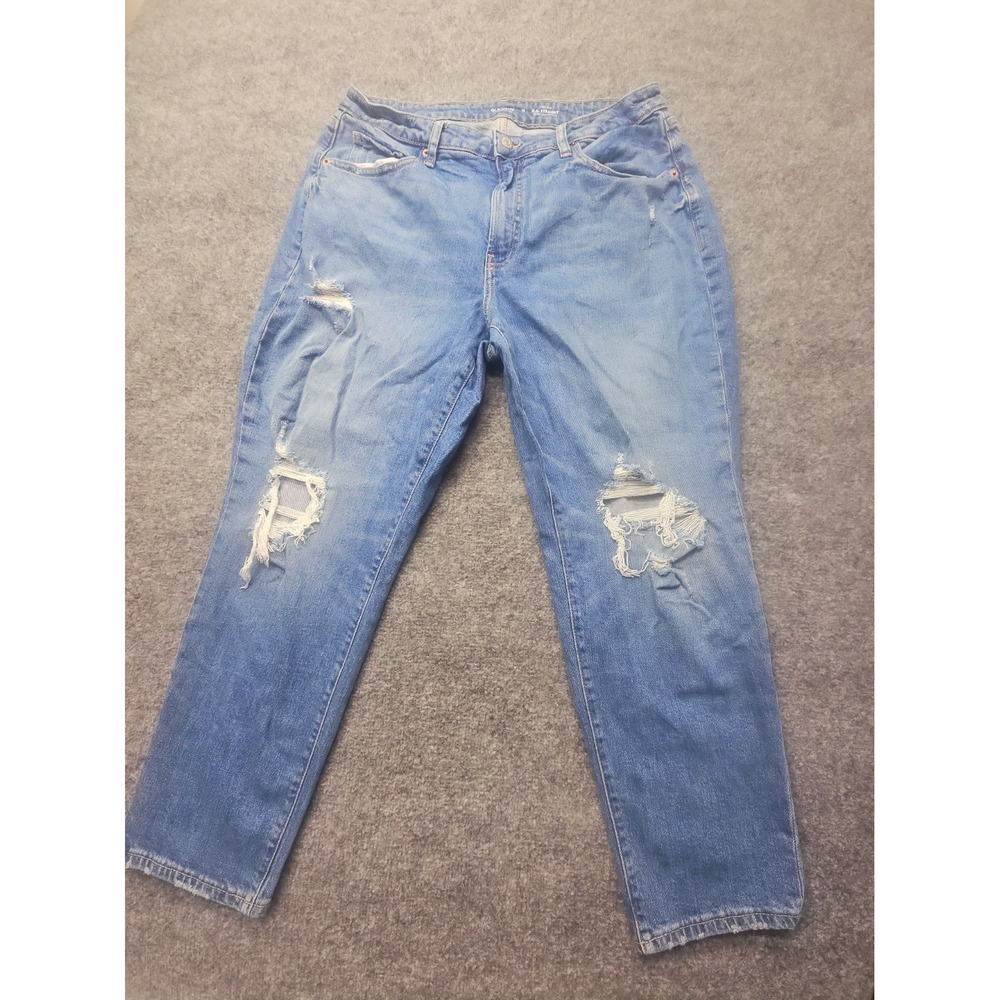 Old Navy OG Straight High Rise Size 16 (36x28) Distressed Medium Wash
